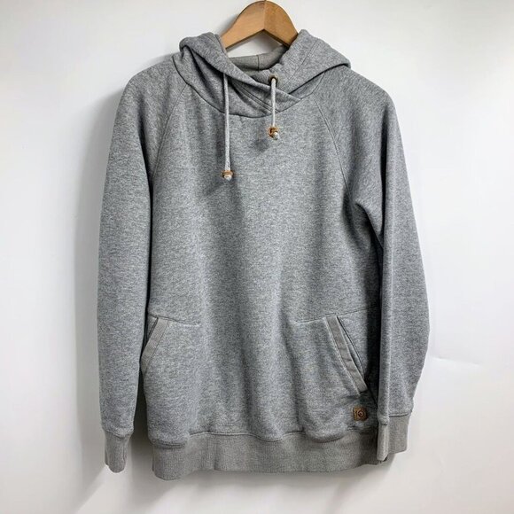 10 Tree Women's Cross Neck Organic Cotton Pullover Hoodie Sweatshirt Size M - Picture 1 of 13